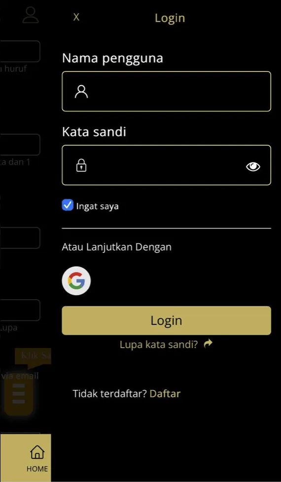 Login atau daftar akun baru di INTERBOLA2 melalui aplikasi mobile resmi untuk mulai bermain game online dengan mudah.